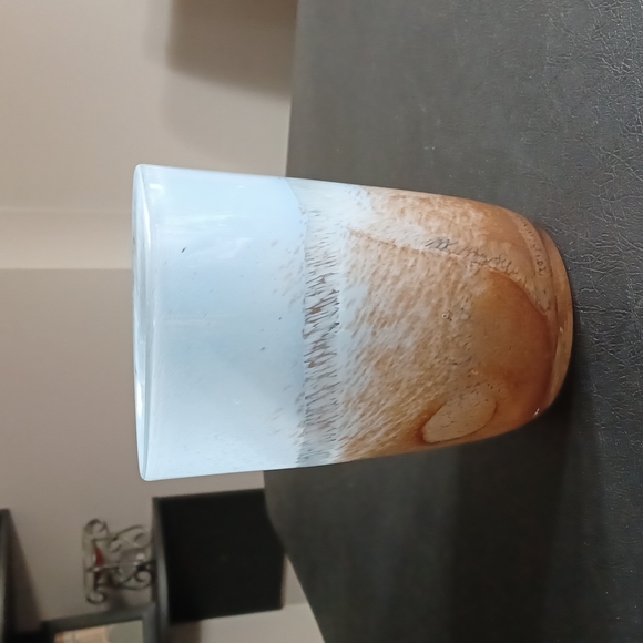 Beachy glass vase or wastebasket - Picture 3 of 4